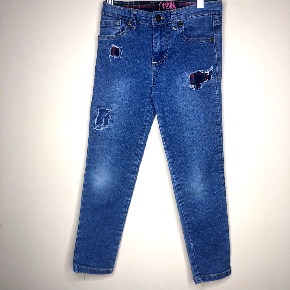 Girls Patchwork Jeans - Picture 2 of 3